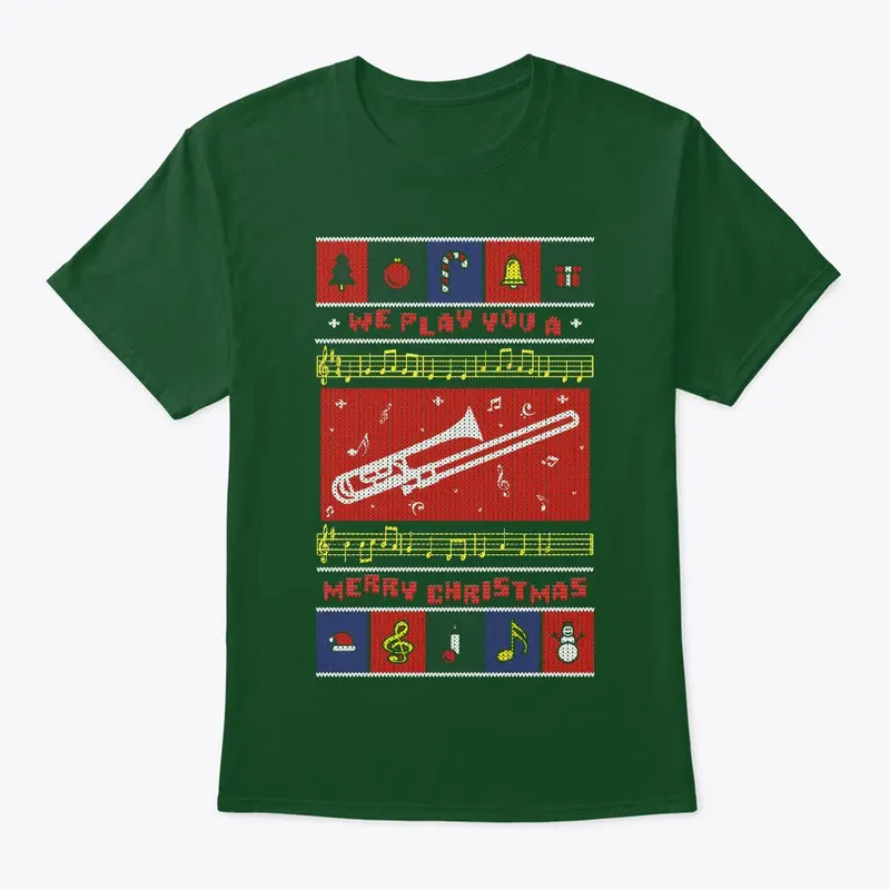 Bass Trombone Ugly Christmas